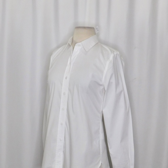 NWT!! J. CREW Wren Slim Shirt Stretch Cotton Poplin Solid White Buttondown 2 - Picture 7 of 15